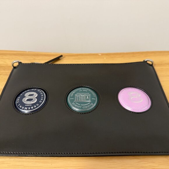 Opening Ceremony Leather Clutch/Pouch - Picture 3 of 9